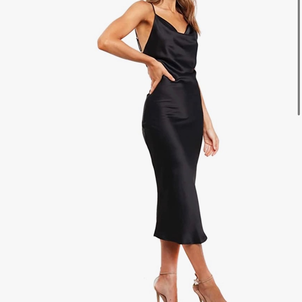Black Satin Dress